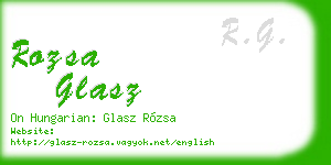 rozsa glasz business card